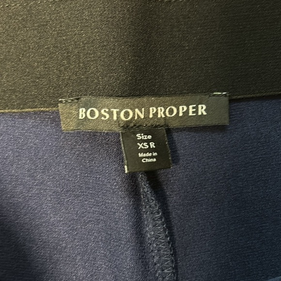 Boston Proper Beyond Travel High-Rise Pant Navy XS Like Brand New - Picture 2 of 8